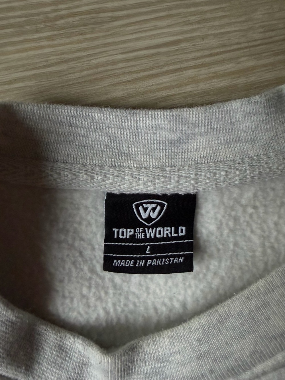 North MN Grey Crewneck Sweatshirt with Navy Print - Picture 3 of 3